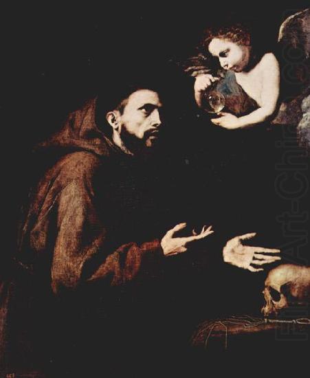 Jose de Ribera Der Hl. Franz von Assisi und der Engel mit der Wasserflasche china oil painting image